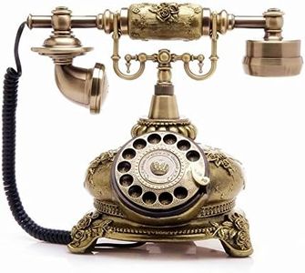 TelPal Retro Vintage Antique Style Corded Rotary Dial Desk Telephone Phone Home Office Decor