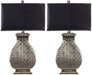 Safavieh Lighting Collection Malaga Silver 30-inch Table Lamp (Set of 2)