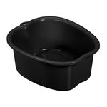 Relaxdays, Tub Spa, Plastic, Foot Bath Bowl for Pedicure & Wellness, HxWxD 15 x 33 x 38 cm, Black