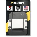 Holstery DriverMaster PRO | Clip-On Tool Belt Drill Holder - Simple Hook Holster for Cordless Drill, Impact, Nailer, Tape Measure, or Any Tools with Hanger Clips - All Metal, Black