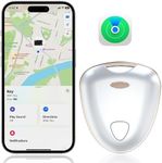 Smart Tracker Tag, Item Tracker Like Airtag Works with Find My(iOS only), MFi Certified, Key Finder, Item Locator, Bluetooth Luggage Tracker for Bags, Keys, Wallets IP65 Waterproof (White-1Pack)