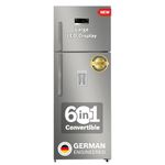 Bosch Max Convert 368L, 3-Star, Inverter Frost Free Double Door Refrigerator With Water Dispenser (CTC39S03DI, 6-in-1 Convertible, VitaFresh Technology, 2 Cooling System, Shiny Silver)
