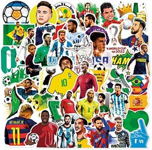 Angjiny Soccer Stickers Decals 50 Pack for 2022 World Cup Party Laptop, iPhone, Water Bottles, Computer, and Hydro Flask,DIY Decor Bumper Wall