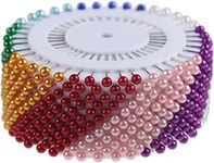 Vankab Steel Multicolored (8 Colors) Pearl Head Pins for Tailor, Dressmaking, Patchwork, Florist and Decorating,Head Hijab and Scarf Pins (360 Pins)