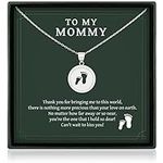 TOBRBE Mom Necklace Baby Gift Set, 