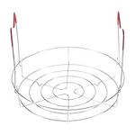 Uxcell 11" Canning Rack, Stainless Steel Steamer Canning Jar Rack with PVC Handles for Mason Jars Ball Jars, Red