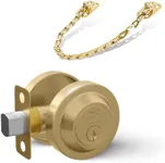 MEGA HANDLES RAEGEN Collection - Reversible Deadbolt + Transom Chain (Satin Brass)