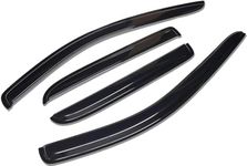 Lightronic WV94059 Outside-Mount Car Window Visors Rain Guards, Dark Smoke, 4-Pieces Set, Fits 2001-2012 Ford Escape, 2005-2012 Ford Escape Hybrid, 2008-2011 Mazda Tribute, 2005-2011 Mercury Mariner