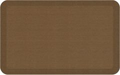 NewLife by GelPro Anti-Fatigue Designer Comfort Kitchen Floor Mat, 20x32”, Grasscloth Khaki Stain Resistant Surface with 3/4” Thick Ergo-foam Core for Health and Wellness