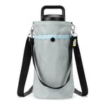 Linkidea Water Bottle Holder Bag Compatible with Hydro Flask Wide Mouth 20oz/32oz/40oz, YETI Rambler Bottle 26oz, Contigo, IRON°Flask, Water Bottle Strap Sling Carrier for Walking Hiking, Grey