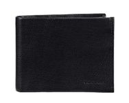 Calvin Klein Men's Leather RFID Minimalist Bifold Wallet, Black Passcase, One Size