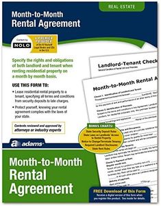 Adams Month-to-Month Rental Agreement, Forms and Instructions (LF255),White