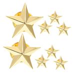 Abaodam 8pcs Brooch Hats Party Jackets Golden Lapel Clip - S July Star Pin of Labor for Memorial Men Badge Independence Teens Coat Women Decorations Kids Decor Suits Costume Veterans