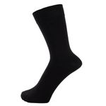 ZAKIRA Finest Combed Cotton Dress Socks in Plain Colours for Men, Women, 6-10 (UK), Black