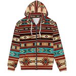 Suhoaziia Southwest American Native Navajo Aztec Tribe Ethnic Design Men's Long-Sleeve Lightweight Hoodies Crewneck Sweatshirt for Sports Fitness