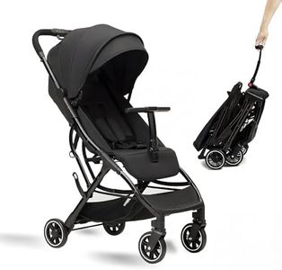 COOL KIDS Portable Stroller with Automatic Fold，Lightweight Umbrella Stroller with Pop Out Sun Canopy，Compact Strollers for Travel(Black)