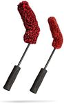 Adam's Polishes Barrel Brush - Adjustable Wheel Cleaning Tool W/Soft Wool Fibers - Remove Brake Dust & Dirt Behind Your Rim Accessories - Wash & Restore Shine to Your Car Boat RV Bike Or Motorcycle