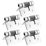 uxcell Self Closing Spring Hinge 0.98" Stainless Steel Brushed DIY Hardware for Door Cabinet Small Box 5pcs per Pack