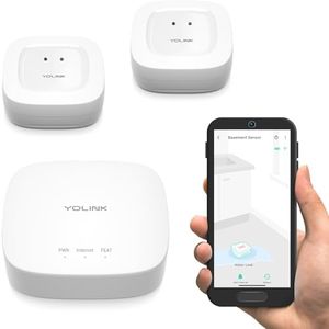 YoLink Smart Home Starter Kit: Hub & 2-Pack Water Leak Sensor 1, LoRa Up to 1/4 Mile Open-Air Range, SMS/Text, Email & Push Notifications, w/Alexa, IFTTT, Home Assistant