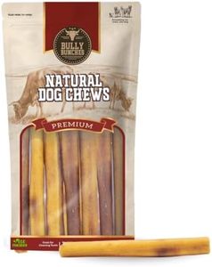Bully Bunches Premium 6 Inch Thick Odor-Free Bully Sticks for Small & Medium Dogs - Long Lasting Chews for Oral Care- All Natural & Single Ingredient, 100% Beef Dog Treat, Rawhide Free (20 Pk)