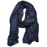 Outrip Light Soft Scarves Fashion Scarf Shawl Wrap For Women Men (Navyblue)