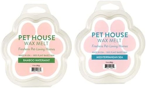 Pet House Wax Melts Bamboo Watermint, Mediterranean Sea - Long-Lasting Scented Wax Melts, Plant Based, Pet Friendly Pack of 2