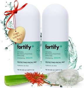 Fortify 9-in-1 Facial Mist with Hyaluronic Acid & Zeolite - Anti-Aging Hydrating Face Spray for Daily Use - Dermatologist Attested Korean Skincare - Fragrance & Alcohol Free 2.87 oz (2-Pack)