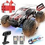 DEERC 9300 Remote Control Car High Speed RC Cars for Kids Adults 1:16 Scale 40 KM/H 4WD Off Road Monster Trucks,2.4GHz All Terrain Toy Trucks with 2 Rechargeable Battery