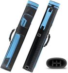 CRICAL Pool Cue Case 2x4 Hard Pool Stick Case Holds 2 Butts and 11 Shafts for Adults Billiard Cue Case with Soft Shoulder Straps