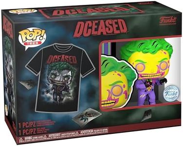 Funko POP! & Tee: DC - Joker CC - Small - (S) - T-Shirt - Clothes with Collectable Vinyl Figure - Gift Idea - Toys and Short Sleeve Top for Adults Unisex Men and Women - Official Merchandise