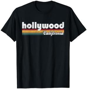 Hollywood California Vintage 70's 80's Retro Style Men Women T-Shirt