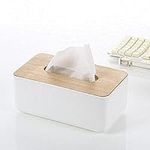 Removable Facial Tissue Box,Oak Cap PP Tissue Box Holder Storage Organizer Rectangle, Napkin Organizer,for Car Desk Bathroom Crafts Office Gift