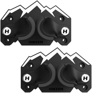 Hikeen Ski & Snowboard Wall Mount,Fits Any Ski or Snowboard, Ski Wall Rack Non-Slip Storage for Garage Organization,Space-Saving Winter Gear Organizer,2 Pack