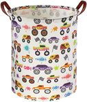 FXOCSHE Large Storage Baskets,Nursery Laundry Basket for Storage Bin Toy Bins Gift,Collapsible Baby Clothes Laundry Hamper,Toy Organizer,Home Decor(Racing cars)