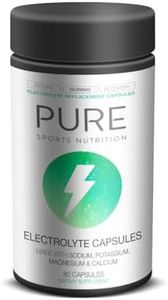 PURE Electrolyte Capsules, Essential mineral salts to replenish electrolytes lost & support hydration, absorption enhanced formula (80 Caps)