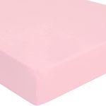 Dudu N Girlie - Cot Sheets 140 x 70 Fitted | Cotbed sheets | Soft Jersey Cotton Toddler Bed Sheets 140 x 70 Fitted Fully Elasticated Skirt Breathable Easy Care (Single Pack, Pink)