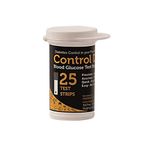 Control D Test Strips, 25 Count (Black) for Control D Glucometer only