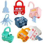 Toddler Keys Sorting & Matching Lock and Key Toys for 3-5 Preschool Early Learning Montessori Toys Funny Toy Cars for 3+ Year Old Boys Girls Kids Christmas Birthday Gifts