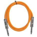 Seismic Audio - SASTSX-3-3 Foot TS 1/4" Guitar, Instrument, or Patch Cable Orange