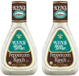 Ken's Steak House Peppercorn Ranch Dressing (Peppercorn Ranch, 16 Fl Oz, Pack of 2)