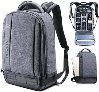 K&F Concept Mochila para Cámara, Mochila Fotográfica Profesional, Mochila para Cámara de Fotos Impermeable, Bolsa para Cámara con Compartimento para Portátil 15.6 Pulgadas