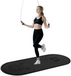 Jump Rope Mat 71"x24" Larger Non-Slip Indoor Outdoor Exercise Fitness Mat, Crossrope Jump Rope Pad, High-Density Workout Shock Absorption Jump Mat for Home Gym Flooring Concrete Jumping Rope