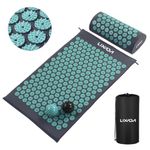 Lixada Acupressure Mat and Pillow Set with 2pcs Spiky Massage Balls for Muscle Relaxation with Carry Bag