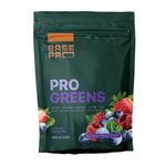 Pro Greens - Mixed Berry | Base Pro Nutrition | 300 grams - 30 servings | Vegan, Non-GMO, Gluten-Free, Soy-Free, Dairy-Free | Greens, Greens Powder, Greens Blend | Healthy Digestive System, Provides Antioxidant Support, Detoxifies | Spirulina, Spinach, Alfalfa, Barley | (Mixed Berry)