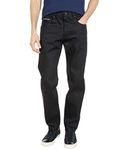Naked & Famous Denim Men's Easy Guy Relaxed Tapered Fit Jeans in Indigo Selvedge, Black Cobra Stretch Selvedge, 34