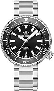 ADDIESDIVE Diver 1000 M Automatic Dive Watch with Exhaust Valve Luminous Synthetic Sapphire Crystal 45 MM Dial