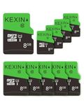 KEXIN 8GB Micro SD Card 8 GB Class 10 Ultra Micro SDHC UHS-I Memory Card C10, U1, 10 Pack Micro SD Cards