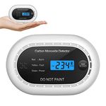 Carbon Monoxide Detector with LCD Digital Display, CE Certified CO Alarm with Sealed in 10 Year Battery, Standalone Audible CO Detector for Home,Black,1 Pack