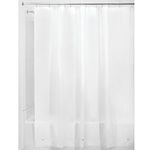 iDesign PEVA Plastic Shower Curtain Liner, Mold and Mildew Resistant Plastic Shower Curtain for use Alone or with Fabric Curtain, 72 x 72 Inches, Frost