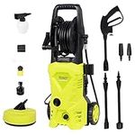 Stream Pressure Washers Jet Washer for Patio, 135Bar 1650W 420L/H Portable Power Washers with Brush, Electric High Power Washer Car Washing Machine, Garden Cleaning Machine for Driveway